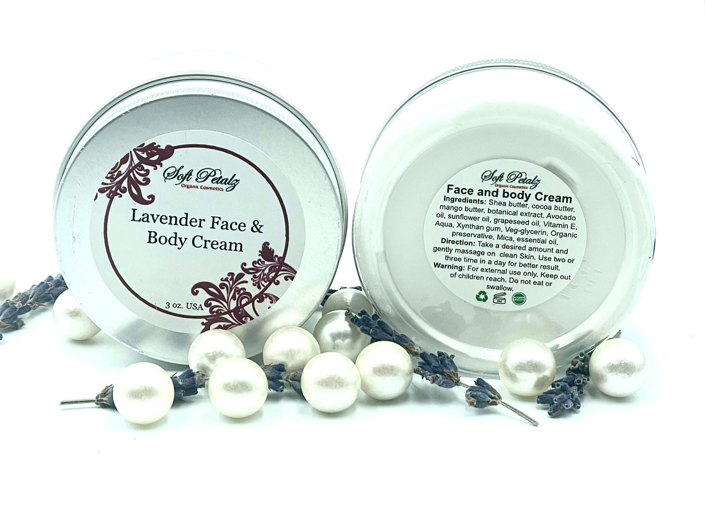 Soft Petalz Lavender Organic Cream