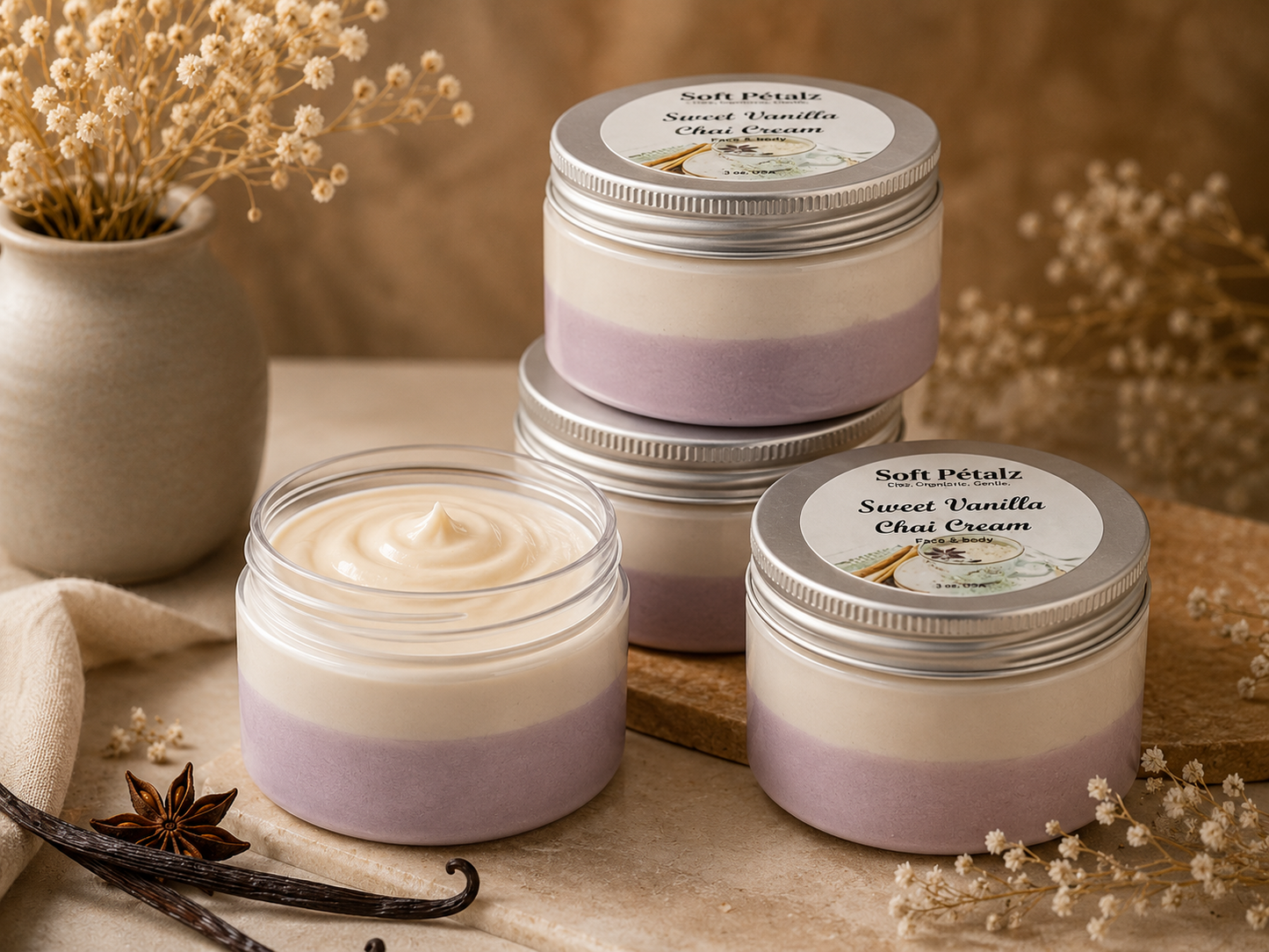 Soft Petalz Sweet Vanilla Chai Cream