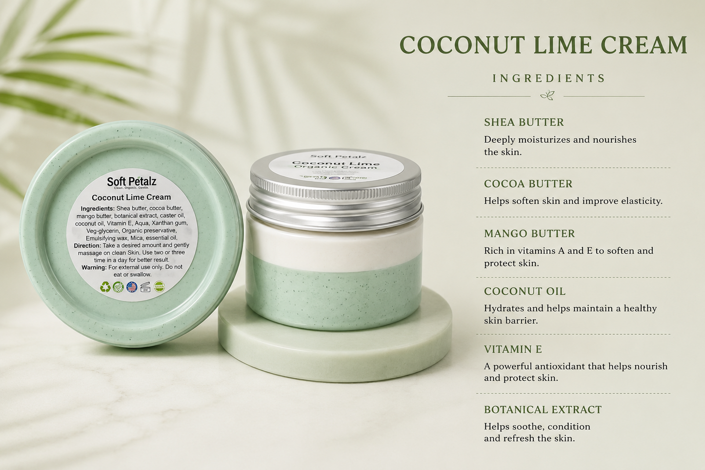 Soft Petalz Coconut Lime Verbena Cream