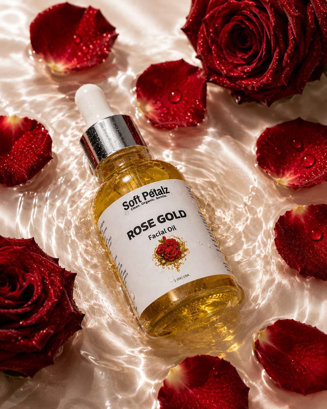 Rose gold face oil