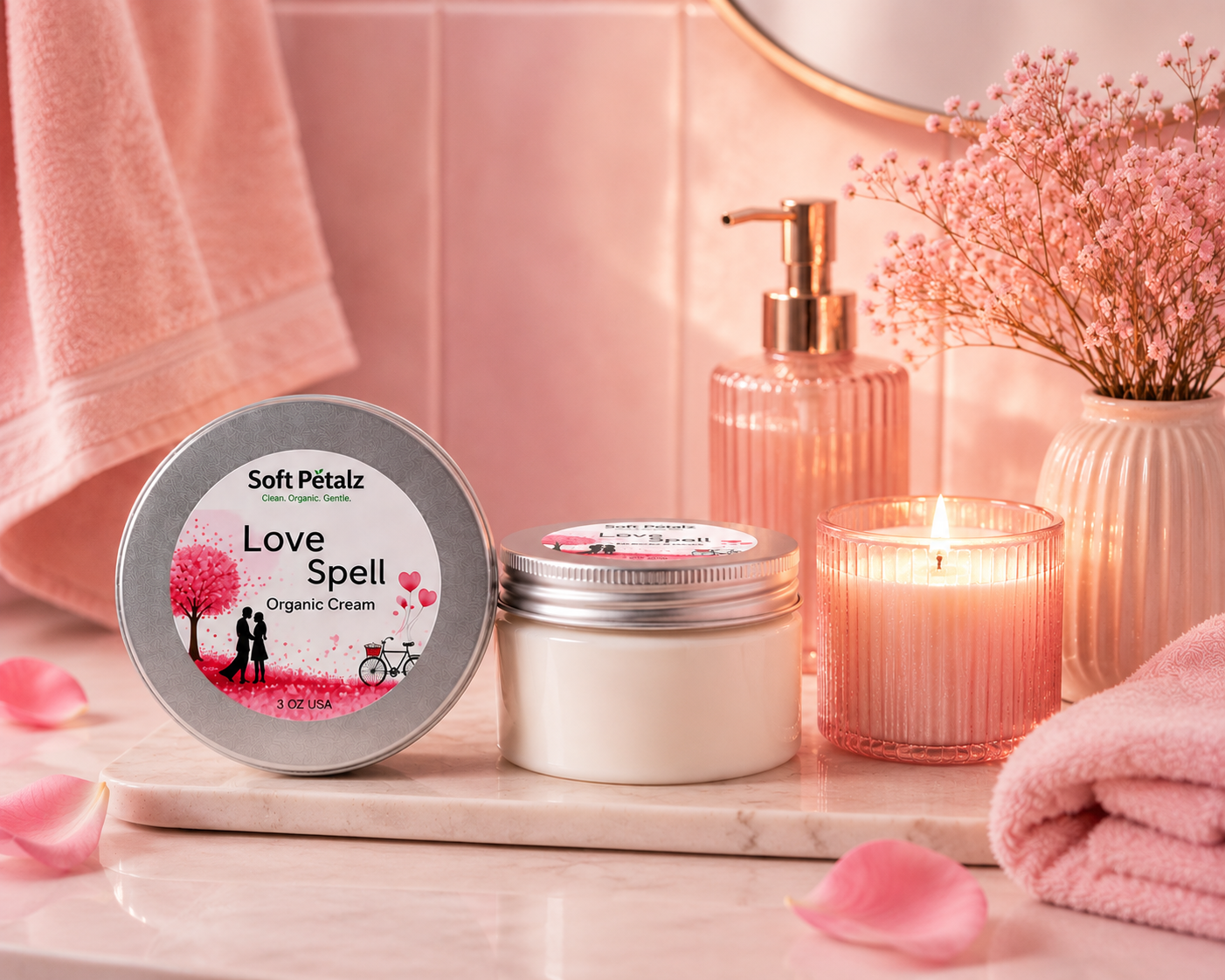 Soft Petalz Love Spell Organic Cream